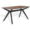 SAFAVIEH Couture Collection – Divya Walnut & Black Rectangle Wood Dining Table, Modern Two-Tone Design, Seats up to 6 (SFV6711A)(Walnut/Black)