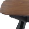 SAFAVIEH Couture Collection – Divya Walnut & Black Rectangle Wood Dining Table, Modern Two-Tone Design, Seats up to 6 (SFV6711A)(Walnut/Black)
