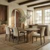 SAFAVIEH Couture Collection – Doriella Walnut Wood Dining Chair Set of 2, Modern Upholstered Dining Side Chairs with Padded Seat & Curved Back (SFV4276A-SET2)(Walnut/Beige)