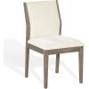 SAFAVIEH Couture Collection – Doriella Walnut Wood Dining Chair Set of 2, Modern Upholstered Dining Side Chairs with Padded Seat & Curved Back (SFV4276A-SET2)(Walnut/Beige)