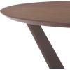 SAFAVIEH Couture Collection – Hildabryna Walnut Round Wood Dining Table, Farmhouse Sculptural Base Design, Seats up to 4 (SFV6703A)(Walnut)
