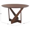 SAFAVIEH Couture Collection – Hildabryna Walnut Round Wood Dining Table, Farmhouse Sculptural Base Design, Seats up to 4 (SFV6703A)(Walnut)