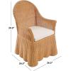 SAFAVIEH Couture Collection – Hylda Natural Rattan Dining Chair, Fully Assembled Woven Side Chair with Removable Cotton Cushion for Dining Room or Kitchen (CWK3033A)(Natural/White)