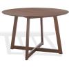 SAFAVIEH Couture Collection – Jessbrina Walnut Brown Round Wood Dining Table, Modern Design, Seats up to 4 (SFV6701A)(Walnut)