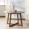 SAFAVIEH Couture Collection – Jessbrina Walnut Brown Round Wood Dining Table, Modern Design, Seats up to 4 (SFV6701A)(Walnut)