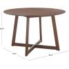 SAFAVIEH Couture Collection – Jessbrina Walnut Brown Round Wood Dining Table, Modern Design, Seats up to 4 (SFV6701A)(Walnut)