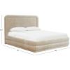 SAFAVIEH Couture Collection – Jollie Olive Green Chenille Upholstered Queen Bed, Fabric Platform Bed with Headboard, Modern Bedroom Furniture (SFV4884A-Q)(Taupe)