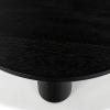 SAFAVIEH Couture Collection – Kathalina Black Round Dining Table, Modern Cylindrical Pedestal Base (SFV7242B)(Black)
