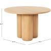 SAFAVIEH Couture Collection – Kathalina Black Round Dining Table, Modern Cylindrical Pedestal Base (SFV7242B)(Natural)