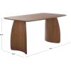 SAFAVIEH Couture Collection – Kayleen Walnut Rectangle Wood Dining Table, Sculptural Modern Design (SFV6713A)(Walnut)