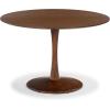 SAFAVIEH Couture Collection – Lisette Walnut Brown Round Pedestal Dining Table, Modern Wood Design (SFV4231A)(Walnut)