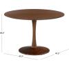 SAFAVIEH Couture Collection – Lisette Walnut Brown Round Pedestal Dining Table, Modern Wood Design (SFV4231A)(Walnut)