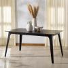 SAFAVIEH Couture Collection – Madina Walnut Rectangle Wood Dining Table, Mid-Century Modern Design, Seats up to 6 (SFV6707A)(Black)