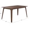 SAFAVIEH Couture Collection – Madina Walnut Rectangle Wood Dining Table, Mid-Century Modern Design, Seats up to 6 (SFV6707A)(Walnut)