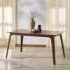 SAFAVIEH Couture Collection – Madina Walnut Rectangle Wood Dining Table, Mid-Century Modern Design, Seats up to 6 (SFV6707A)(Walnut)