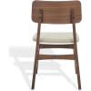 SAFAVIEH Couture Collection – Madina Walnut & Beige Mid-Century Dining Chair Set of 2, Upholstered Linen Seat, Modern Wood Design (SFV6706A-SET2)(Walnut/Beige)