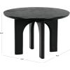 SAFAVIEH Couture Collection – Olivetta Oak Round Wood Dining Table, Classic Design, Seats up to 4 (SFV2201A)(Black)