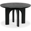 SAFAVIEH Couture Collection – Olivetta Oak Round Wood Dining Table, Classic Design, Seats up to 4 (SFV2201A)(Black)
