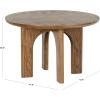 SAFAVIEH Couture Collection – Olivetta Oak Round Wood Dining Table, Classic Design, Seats up to 4 (SFV2201A)(Medium Oak)