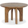 SAFAVIEH Couture Collection – Olivetta Oak Round Wood Dining Table, Classic Design, Seats up to 4 (SFV2201A)(Medium Oak)