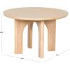 SAFAVIEH Couture Collection – Olivetta Oak Round Wood Dining Table, Classic Design, Seats up to 4 (SFV2201A)(Oak)