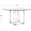 SAFAVIEH Couture Collection – Reiner Round Acrylic Dining Table, Silver Metal Base, Modern Clear Design (DUP1006B-54)