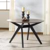 SAFAVIEH Couture Collection – Rhonda Walnut & Black Round Wood Dining Table, Modern Two-Tone Design (SFV6709B)(Walnut/Black)