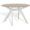 SAFAVIEH Couture Collection – Rhonda Walnut & Black Round Wood Dining Table, Modern Two-Tone Design (SFV6709B)(White Washed/White)