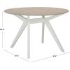 SAFAVIEH Couture Collection – Rhonda Walnut & Black Round Wood Dining Table, Modern Two-Tone Design (SFV6709B)(White Washed/White)