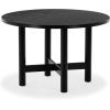 SAFAVIEH Couture Collection – Ruthanne Black Round Wood Dining Table, Classic Design, Seats up to 4 (SFV2192B)(Black)