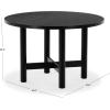 SAFAVIEH Couture Collection – Ruthanne Black Round Wood Dining Table, Classic Design, Seats up to 4 (SFV2192B)(Black)