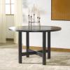 SAFAVIEH Couture Collection – Ruthanne Black Round Wood Dining Table, Classic Design, Seats up to 4 (SFV2192B)(Black)