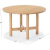SAFAVIEH Couture Collection – Ruthanne Black Round Wood Dining Table, Classic Design, Seats up to 4 (SFV2192B)(Oak)