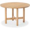 SAFAVIEH Couture Collection – Ruthanne Black Round Wood Dining Table, Classic Design, Seats up to 4 (SFV2192B)(Oak)