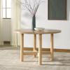 SAFAVIEH Couture Collection – Ruthanne Black Round Wood Dining Table, Classic Design, Seats up to 4 (SFV2192B)(Oak)