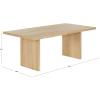 SAFAVIEH Couture Collection – Shelbee Natural Cerused Oak Rectangular Wood Dining Table, Modern Design, Seats up to 6 (SFV4267A)(Natural Cerused Oak)