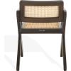SAFAVIEH Couture Collection – Tyrrell Walnut & Natural Rattan Dining Chair, Modern Woven Accent Chair, Fully Assembled (SFV1906B)(Walnut/Natural)