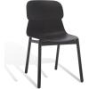 SAFAVIEH Couture Collection Abbie Retro Black Molded Plastic Dining Chair Set of 2(Black)
