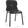 SAFAVIEH Couture Collection Abbie Retro Black Molded Plastic Dining Chair Set of 2(Black)
