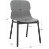 SAFAVIEH Couture Collection Abbie Retro Black Molded Plastic Dining Chair Set of 2(Grey/Black)