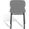 SAFAVIEH Couture Collection Abbie Retro Black Molded Plastic Dining Chair Set of 2(Grey/Black)