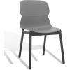 SAFAVIEH Couture Collection Abbie Retro Black Molded Plastic Dining Chair Set of 2(Grey/Black)