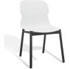 SAFAVIEH Couture Collection Abbie Retro Black Molded Plastic Dining Chair Set of 2(White/Black)