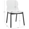 SAFAVIEH Couture Collection Abbie Retro Black Molded Plastic Dining Chair Set of 2(White/Black)