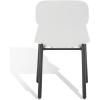 SAFAVIEH Couture Collection Abbie Retro Black Molded Plastic Dining Chair Set of 2(White/Black)