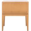 SAFAVIEH Couture Collection Armand Natural/Dark Brown Woven 1-Drawer Accent Table Nightstand (Fully Assembled)(Natural/Dark Brown)