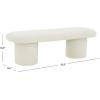 SAFAVIEH Couture Collection Cassandralee Contemporary Ivory Boucle Bench (Fully Assembled)