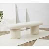 SAFAVIEH Couture Collection Cassandralee Contemporary Ivory Boucle Bench (Fully Assembled)