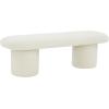 SAFAVIEH Couture Collection Cassandralee Contemporary Ivory Boucle Bench (Fully Assembled)