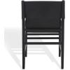 SAFAVIEH Couture Collection Cassaphina Tan Leather & Natural Solid Wood Arm Chair (Fully Assembled)(Black/Black)